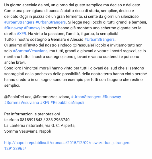 LaLanternaRisto's tweet photo. #UrbanStrangers #Runaway #Runawy #XF9 @PasqualePiccolo #SommaVesuviana @PaoloDeLuca @SommaVesuviana #Runaway https://t.co/lKv0UGRcMV