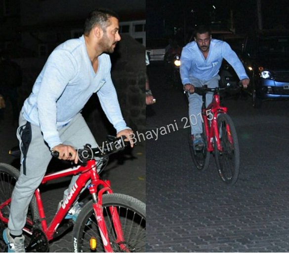 RajSika's tweet photo. #SultanAli Khan #SalmanKhan snapped on cycle day before yesterday. #Sultan Eid2016 https://t.co/AWFFtuk1y6