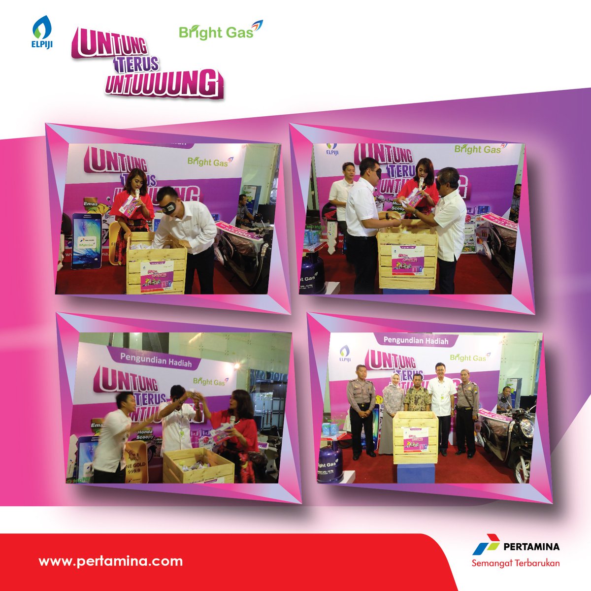 Berikut Proses pengundian program Untung Terus Untung Pertamina Brightgas Periode 1 tgl 4 des 2015