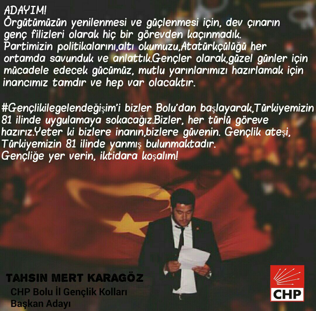 Dev çınarın Mert değişimi #gençlikilegelendeğişim #bolu #chp #herkesiçinCHP <a href="/karagz_mert/">Tahsin Mert Karagöz</a>