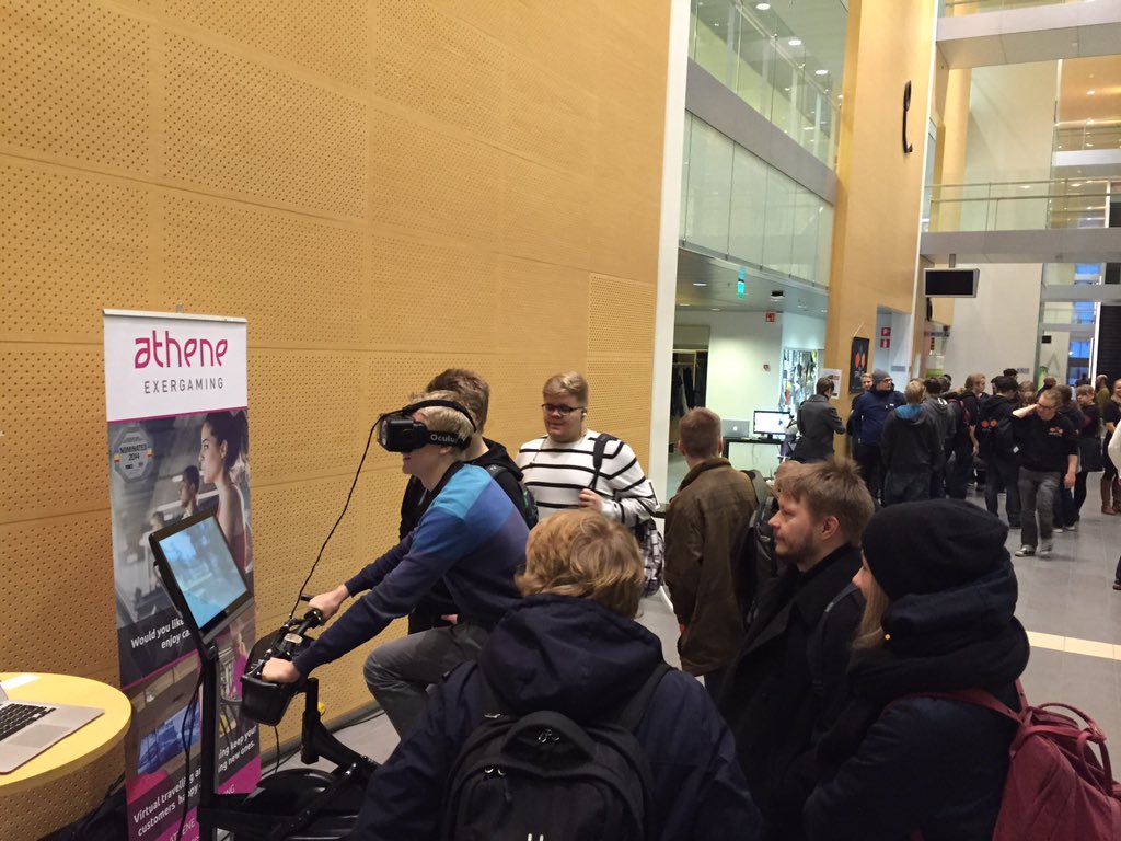 AtheneExer's tweet photo. @gfhfinland Athene makes training more fun! #exergaming #vr #turku https://t.co/SJ6TpB6oWP