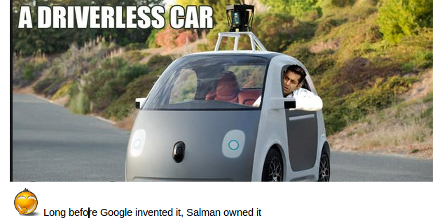 IndianFirstIam's tweet photo. #SalmanVerdict Before Google invented it, Salman owned it. 😜 https://t.co/vq6bebHUCm