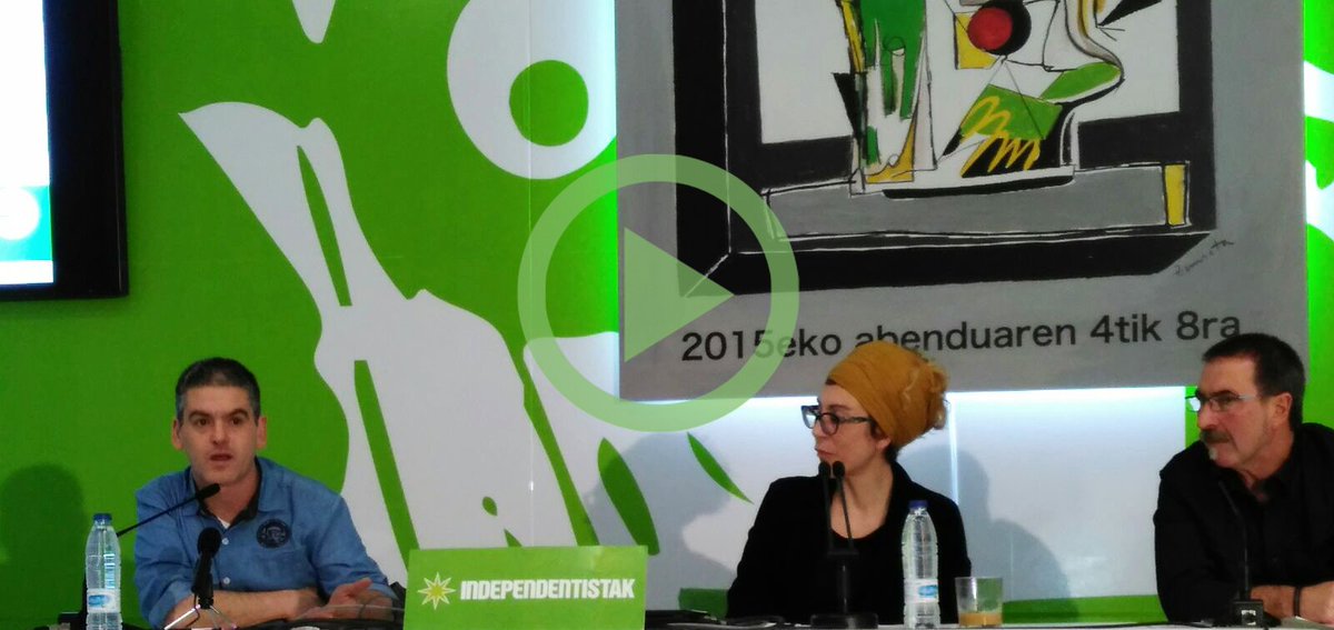 indesarea's tweet photo. [BIDEOA] Hiltzaldia: Gure geroak #INDEPENDENTZIA behar dugu: @JuleGoi &amp; @Imanolesna https://t.co/ddzguVjmjd #50DA https://t.co/C8uOUQWB8F