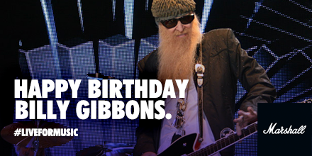Happy birthday to our friend, Billy Gibbons of ZZ Top! 