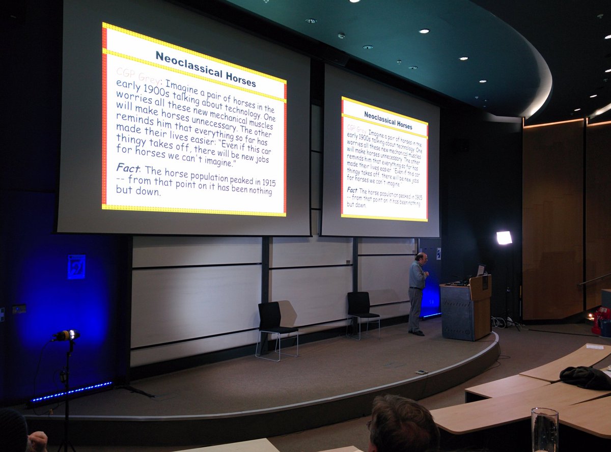 jer_gib's tweet image. Moshe Vardi on Neoluddite and Neoclassical horses #LovelaceOxford