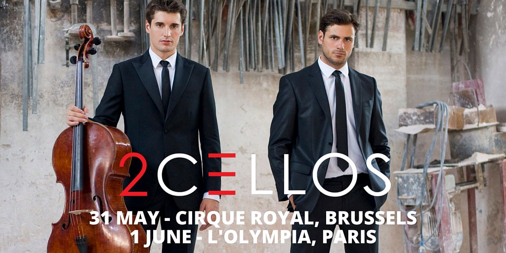 mbpresentslive's tweet photo. The phenomenal @2CELLOS will be in Paris on June 1st 2016! Get your tickets here: https://t.co/umbCvoyOGT https://t.co/GyZRhaNfnc
