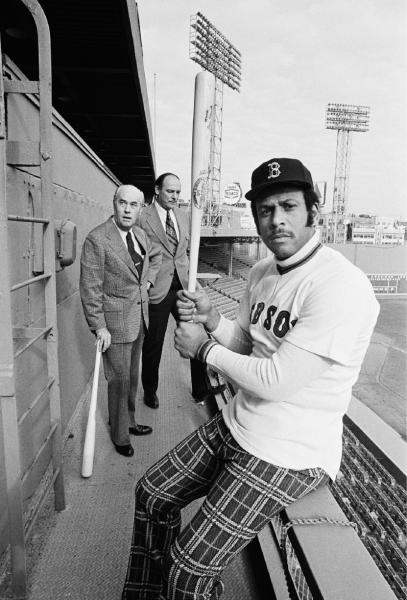 Super70sSports's tweet photo. Today in 1972, AL owners approve the designated hitter, giving Orlando Cepeda & his pants a place to work in '73. https://t.co/mmC70KKqkX