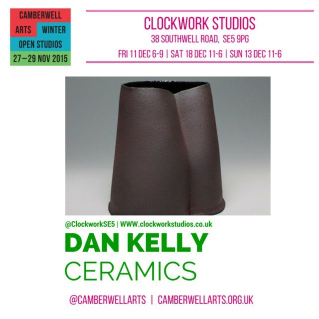 CamberwellArts's tweet photo. #CamberwellArts #OpenStudio15 #TheReturn! 11-13Dec15 @ClockworkSE5 - clockworkstudio… https://t.co/HLOrUINxzh https://t.co/Cc3rrRtxZ2