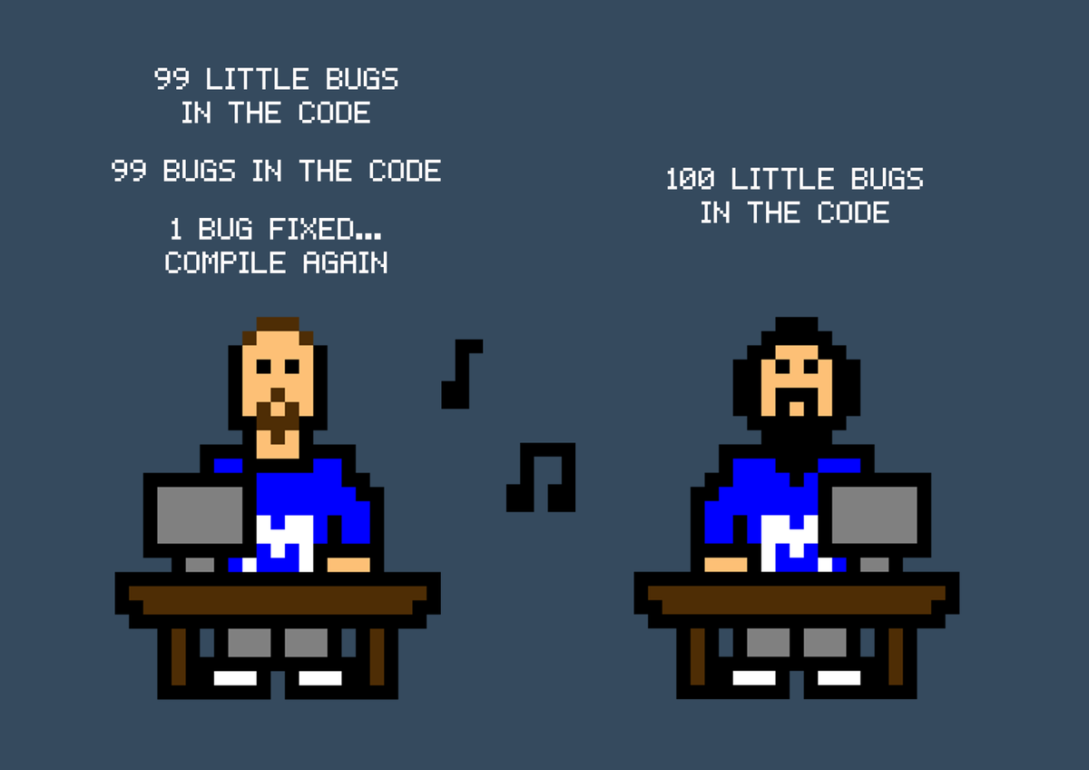 Marketcloudit's tweet photo. Let's sing a #dev song #marketcloud #code #bugs https://t.co/AyQyXL6HWg