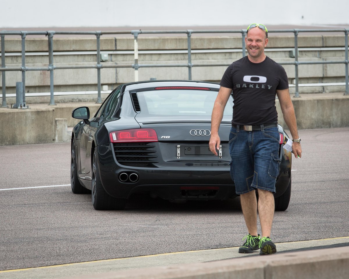 austenblakemore's tweet photo. The #audir8 was the best car for me  #virginexperienceday @VirginExp https://t.co/qEw6DfS7si