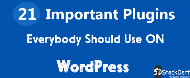 StackDart's tweet image. 21 Important Plugins We… stackdart.com/21-important-p… #Blogging #BloggingTipsTutorials #Wordpress #WordpressDevelopment