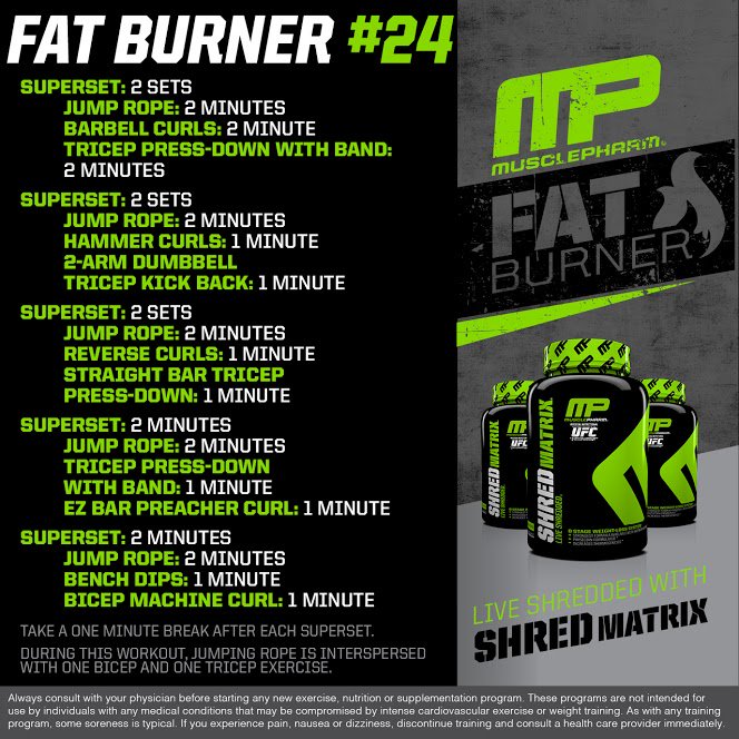 MusclePharm® on Twitter "MusclePharm Daily Workout Thur Fat Burner