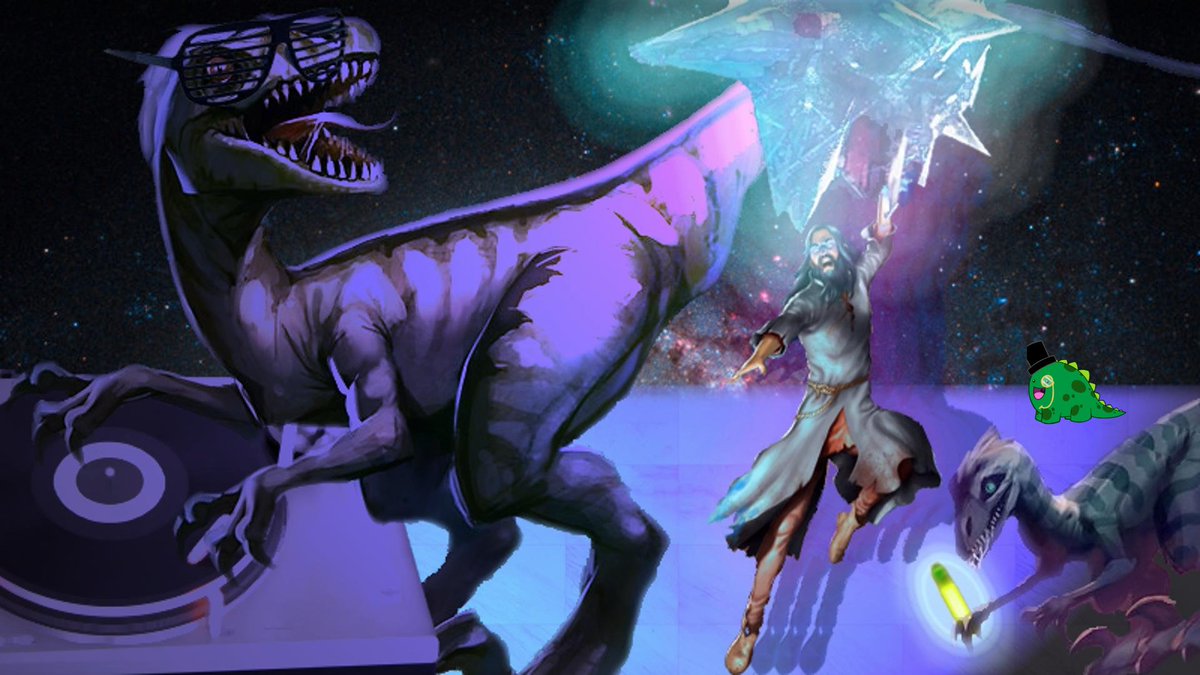 HexKingGabriel's tweet photo. @Dinotropia walking the dinosaur at his birthday bash? #SecretSnaps #NoFilter https://t.co/GNCNx9qV1o