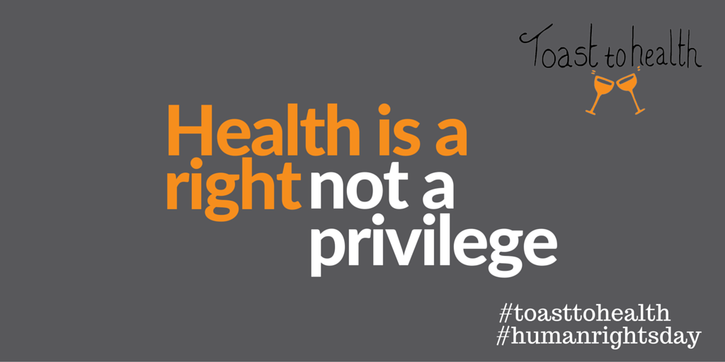 HealthPoverty's tweet photo. Health is a right not a privilege. Stand up for it on #HumanRightsDay with a #toasttohealth https://t.co/WIB4a4DBwn https://t.co/bQYvdB2e36