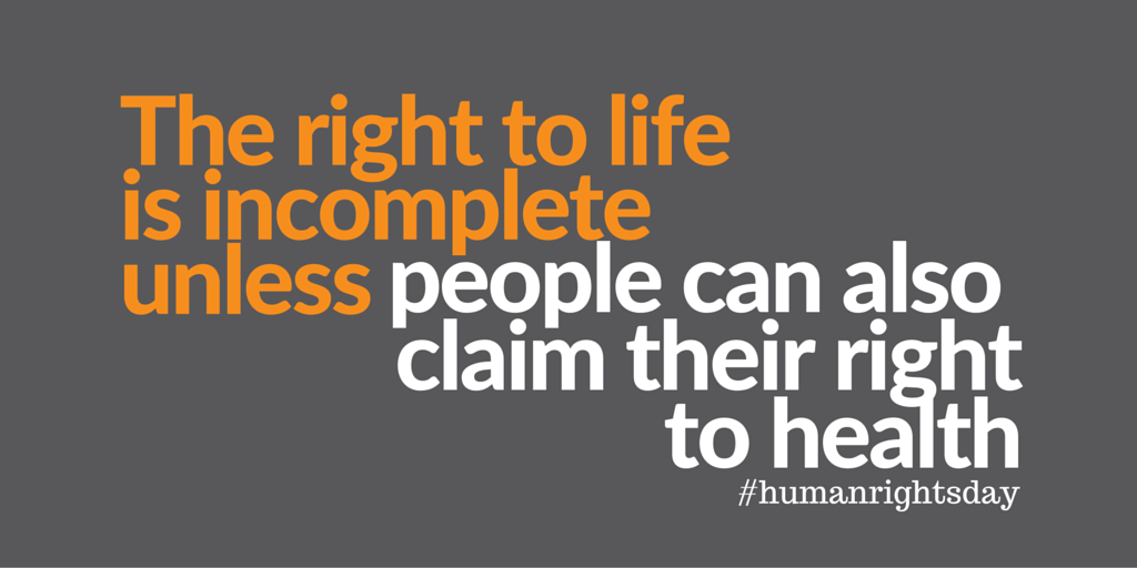 HealthPoverty's tweet photo. Do not overlook the right to health as we recognise #HumanRightsDay. #toasttohealth https://t.co/0DMfQBHriw