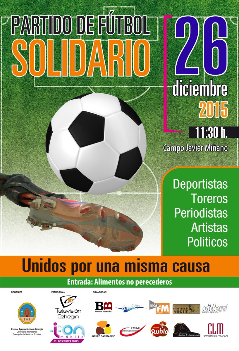 ORMdeportes's tweet photo. El 26-D en @ORMdeportes @ORMurcia estaremos "Unidos por una misma causa" con @cehegin4u @MasFmBegastri @TvCehegin https://t.co/2KdDAUaKby