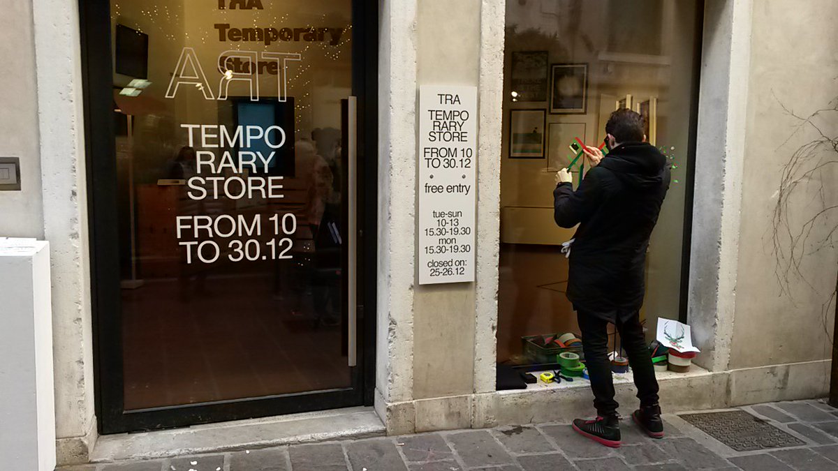 GustoRobusto's tweet photo. @Ncurves is working at the art&amp;design temporary store TRA / TEMPORARY STORE See you there tonight! #Treviso https://t.co/B2qk6MCbl6