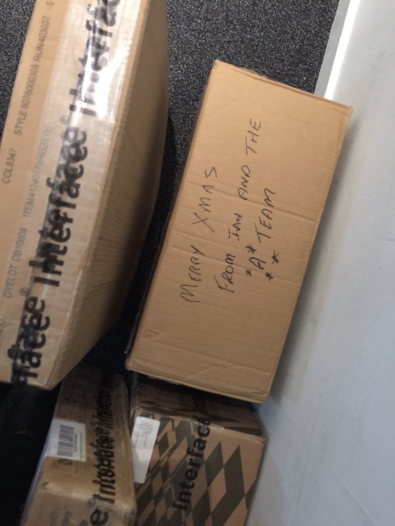 Received delivery from head office today &amp; I found myself smiling! <a href="/Interface_UK/">Interface UK</a> #Ateam 🌲🎁🎄