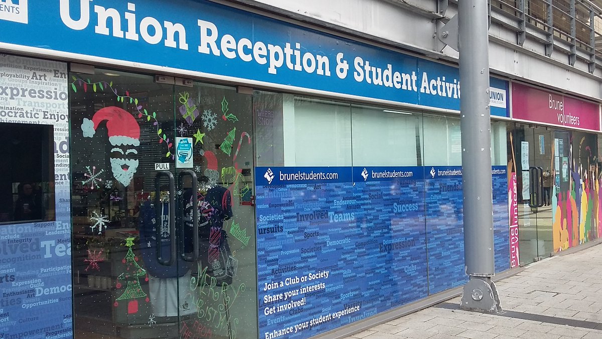 WellatBrunel's tweet photo. We've spotted another decorated window on campus! Good work @brunelstudents #WinterWindowland https://t.co/5rFuscT4e6