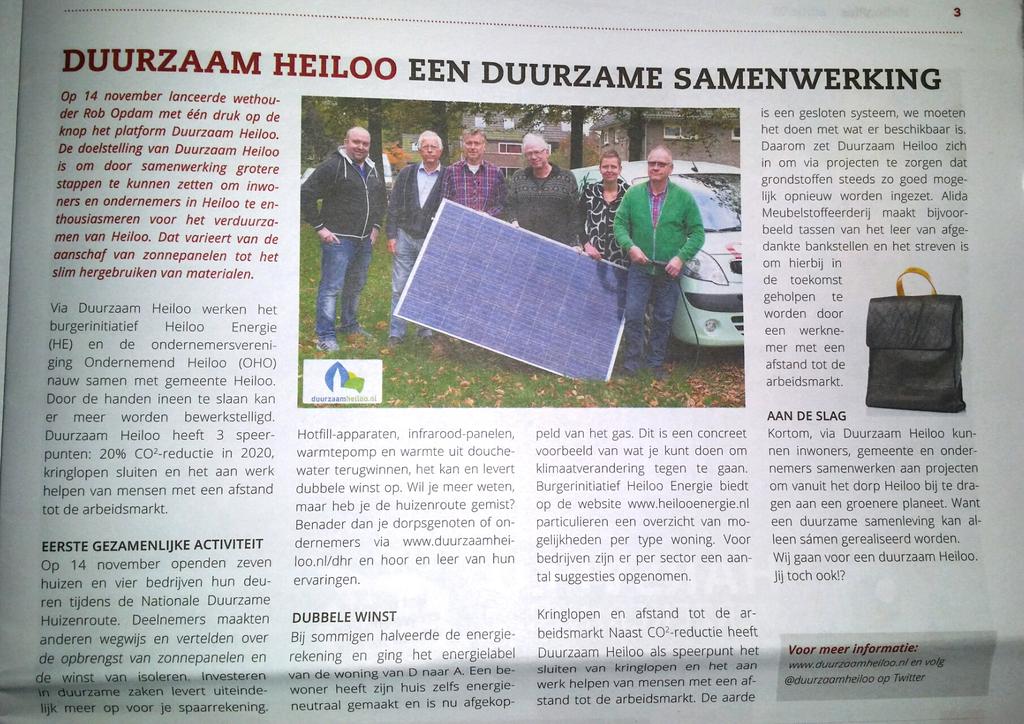 Mooi artikel van duurzaam heiloo met vermelding van....#heiloo