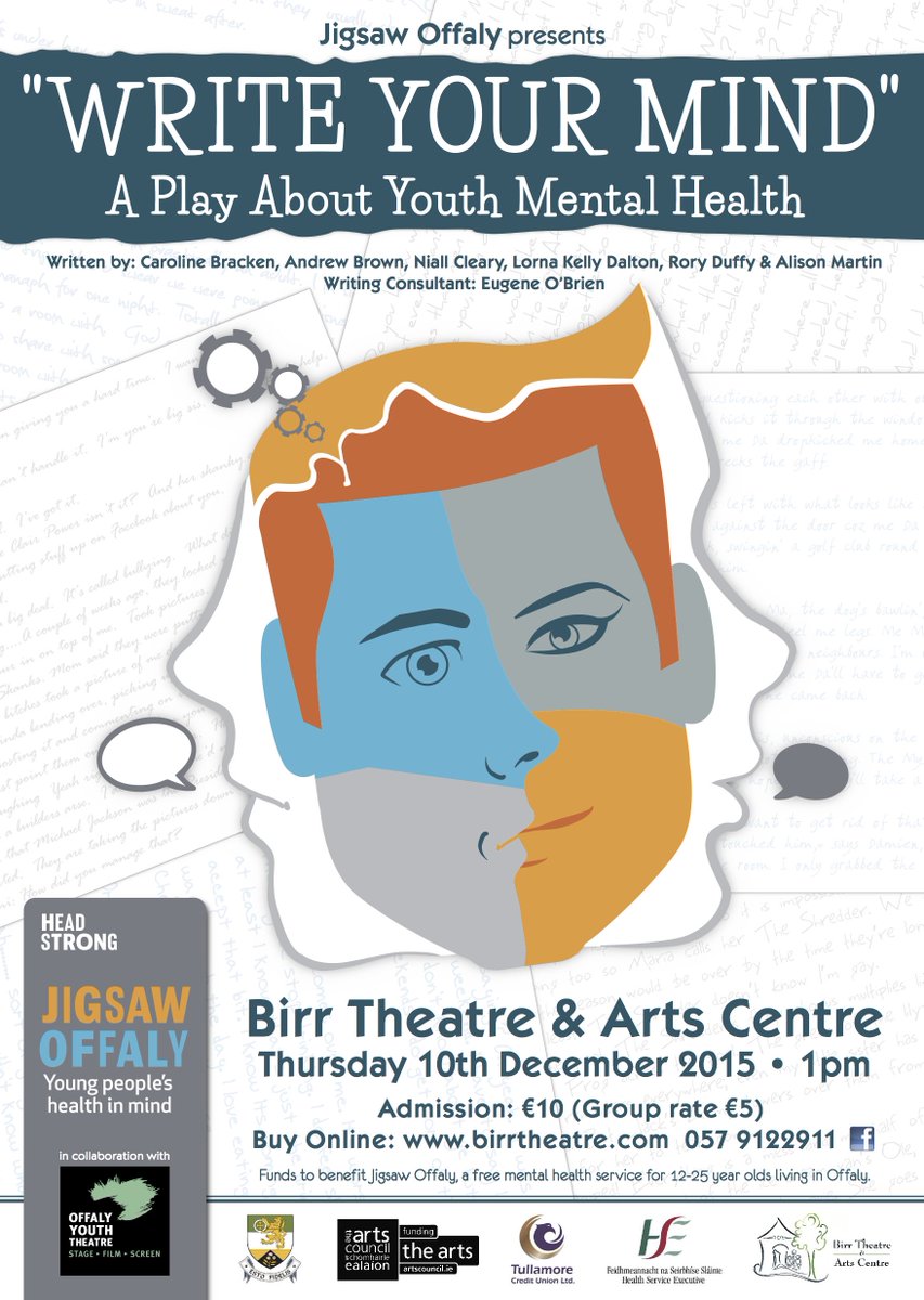 BirrTheatre's tweet photo. Almost show time! #writeyourmind with @jigsaw_offaly @OffalyYT & @HeadstrongYMH Curtain up at 1pm https://t.co/4GE2MsbxkQ