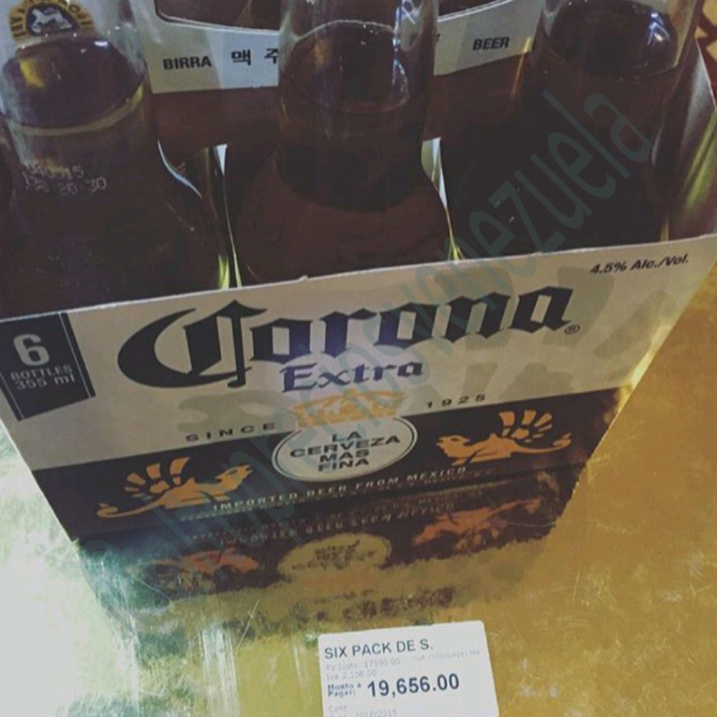 AltoPreciosVzla's tweet photo. Paquete de Seis Cerveza Corona!! #altopreciosvenezuela #preciosjustos #PreciosQueSorprenden #PrecioMaximo https://t.co/LlZ8uYtLwW