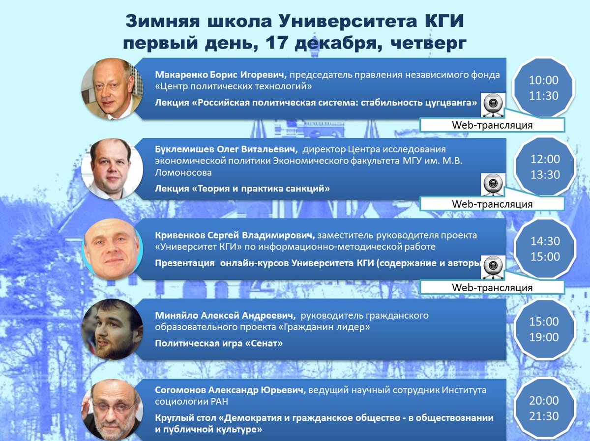 Зимняя Школа Университета КГИ. Программа первого дня #кги #университеткги #школа
