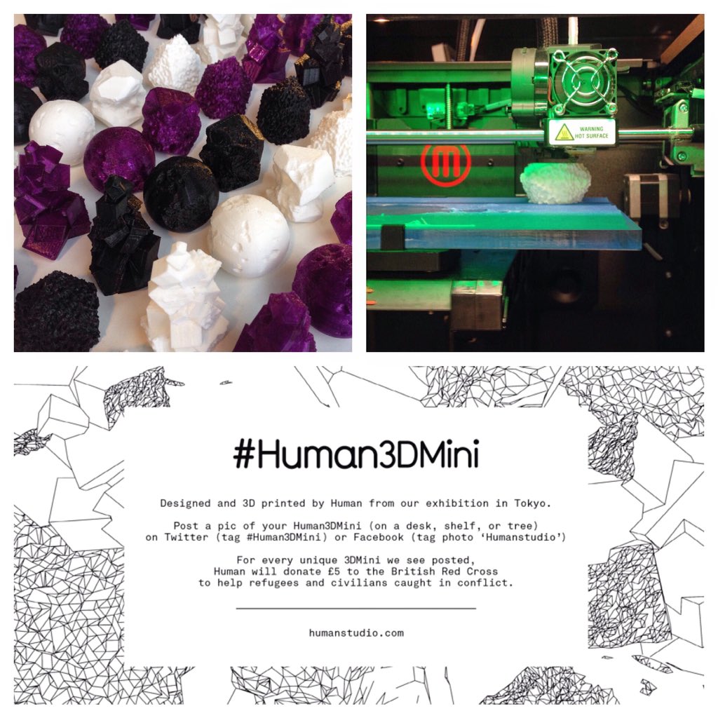 MichaelaWhite_1's tweet photo. Designed and 3D printed by Human from our exhibition in Tokyo. #Human3DMini #3Dprinted #Xmas #Humanstudio https://t.co/YmoYD9M9qK