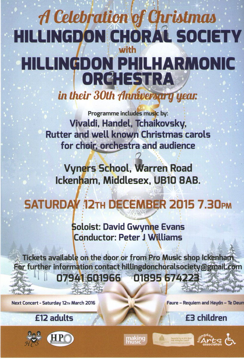 Christmas Concert THIS SAT 19:30 @ Vyners School! Tix 01895 674223 / 07941 601966 facebook.com/events/1422140…