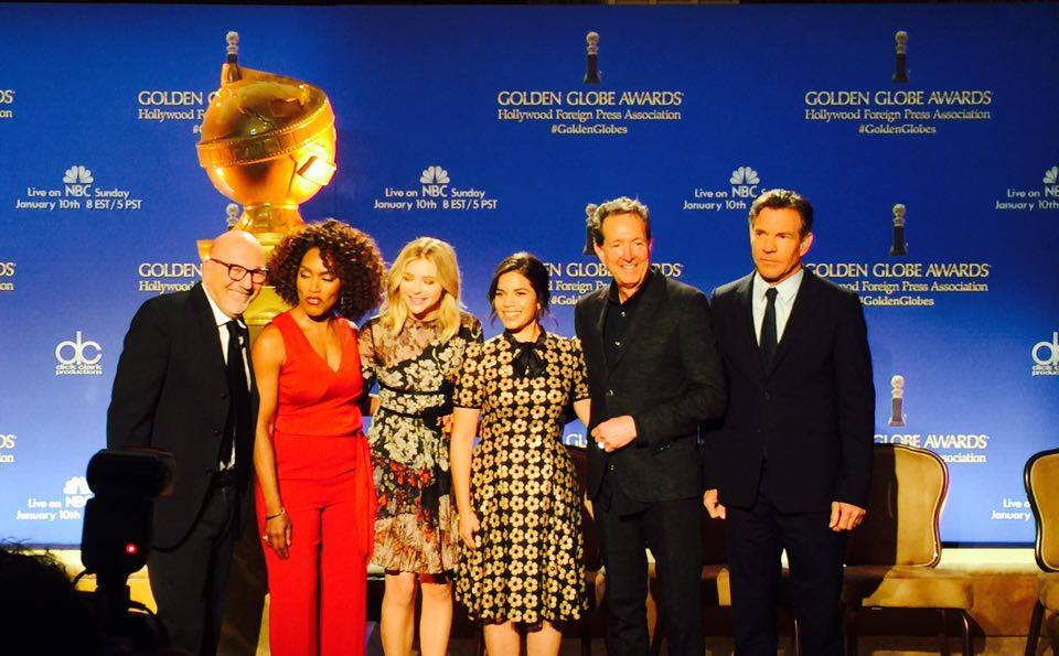 Golden Globes Nomination with the beautiful announcers <a href="/ImAngelaBassett/">cookie</a> @AmericaFerrera <a href="/ChloeGMoretz/">Chloë Grace Moretz</a> #GoldenGlobes