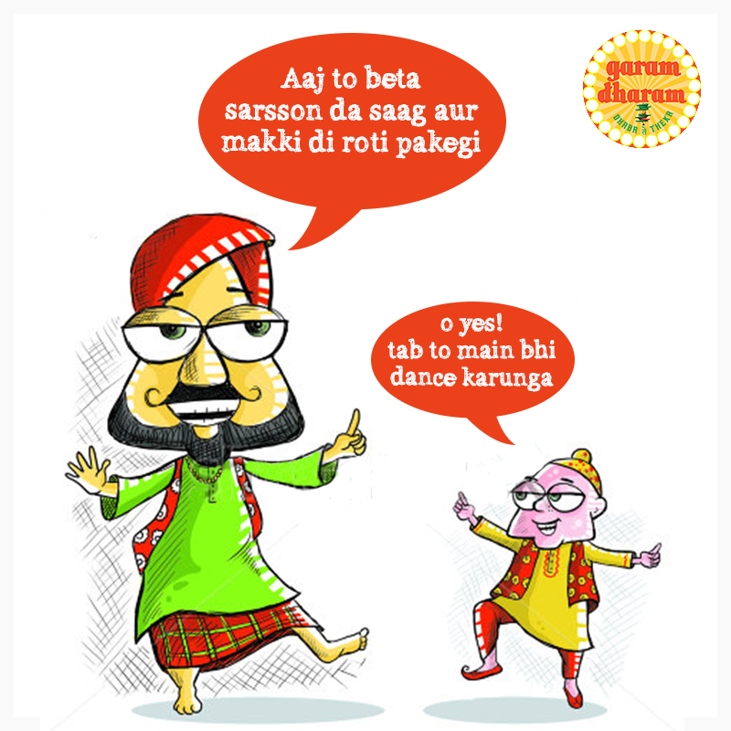 GaramDharam_GD's tweet photo. Aaj to sarsson da saag aur makki di roti pakegi. https://t.co/iwRHi1l6vr