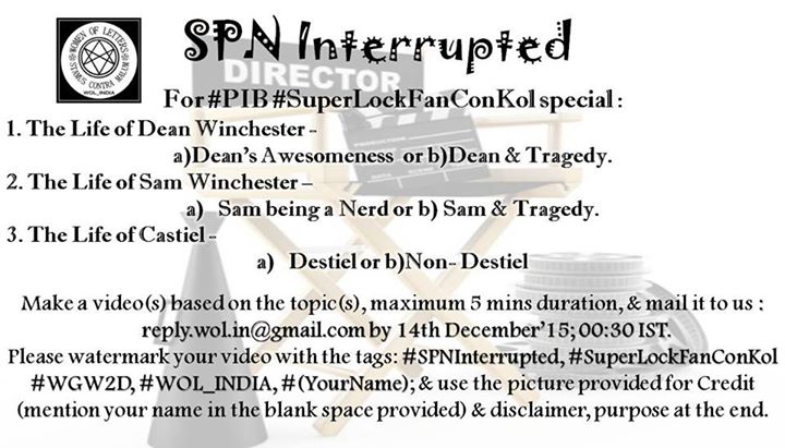 WOL_INDIA's tweet photo. #SuperLockfanCon #Contest PC 3 - Fan Video
#Supernatural #Sherlock
@DesignzLife8 @SPNConIndia https://t.co/znmeR6tAhu