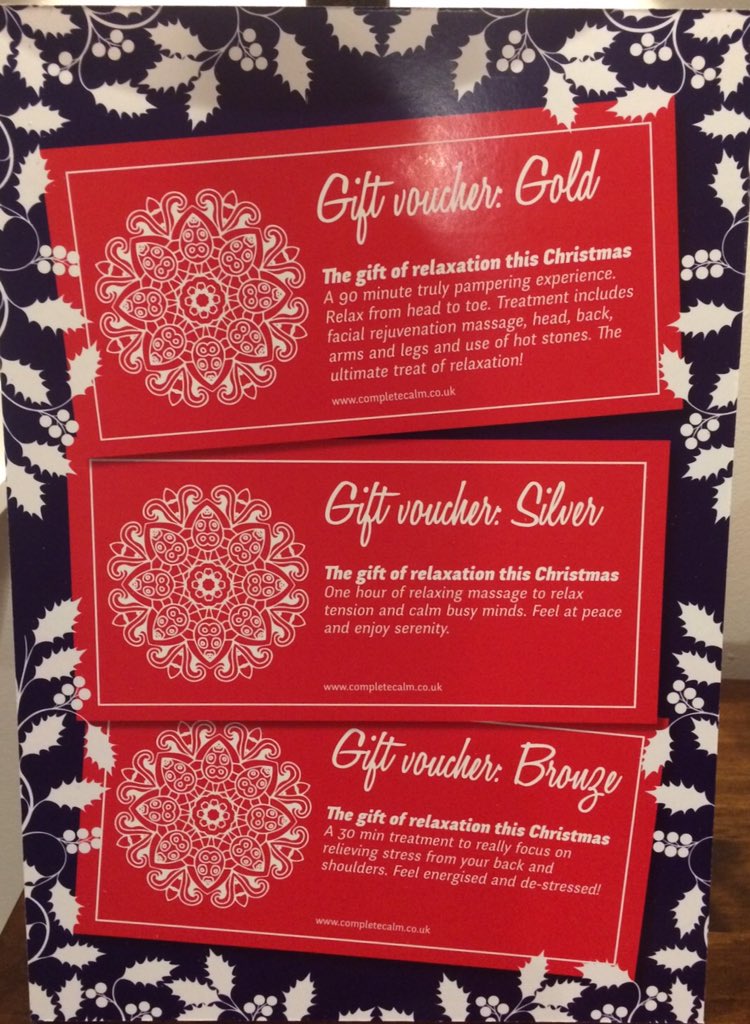 Anxious about finding a Xmas gift for a loved one? Reduce your stress &amp; theirs with a voucher for calming massage!