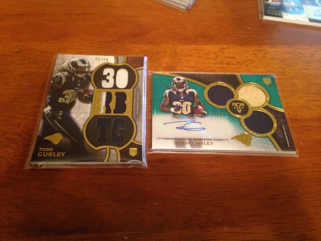 scigroupbreaks's tweet image. Gurley Triple threads hits!  Check us out!  Steady pulling heat! #Rams #PatchAutos #Monsters #Georgia
