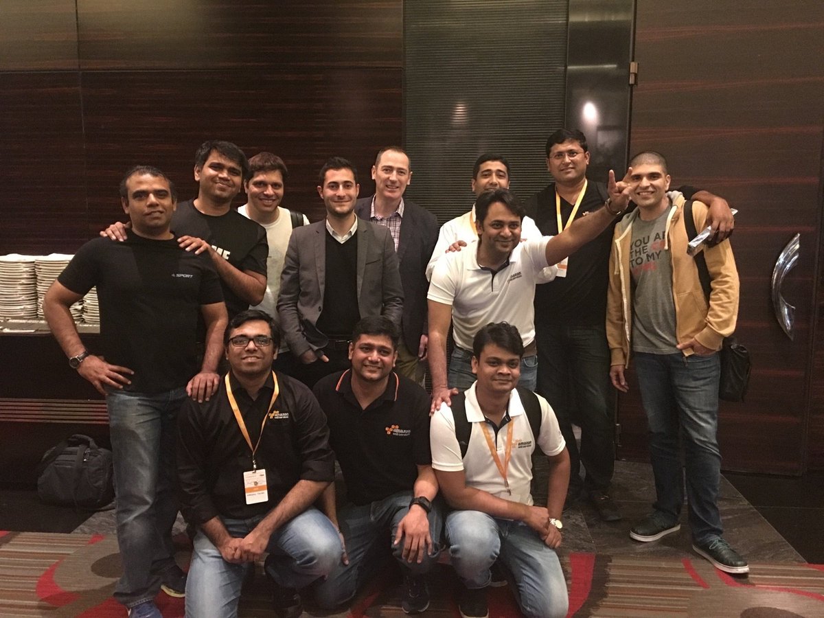 pradeeppillaig's tweet photo. Team AWSome at #AWSDeveloperDay https://t.co/ctHmEWfmlF