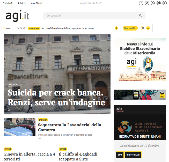 Agenzia_Italia's tweet photo. Online il nuovo https://t.co/ftIDl2mOI1 ! 
Naviga da smartphone, tablet e Pc in tutto il mondo. Aggiornato 24h su 24 https://t.co/ENhQPQaDqe