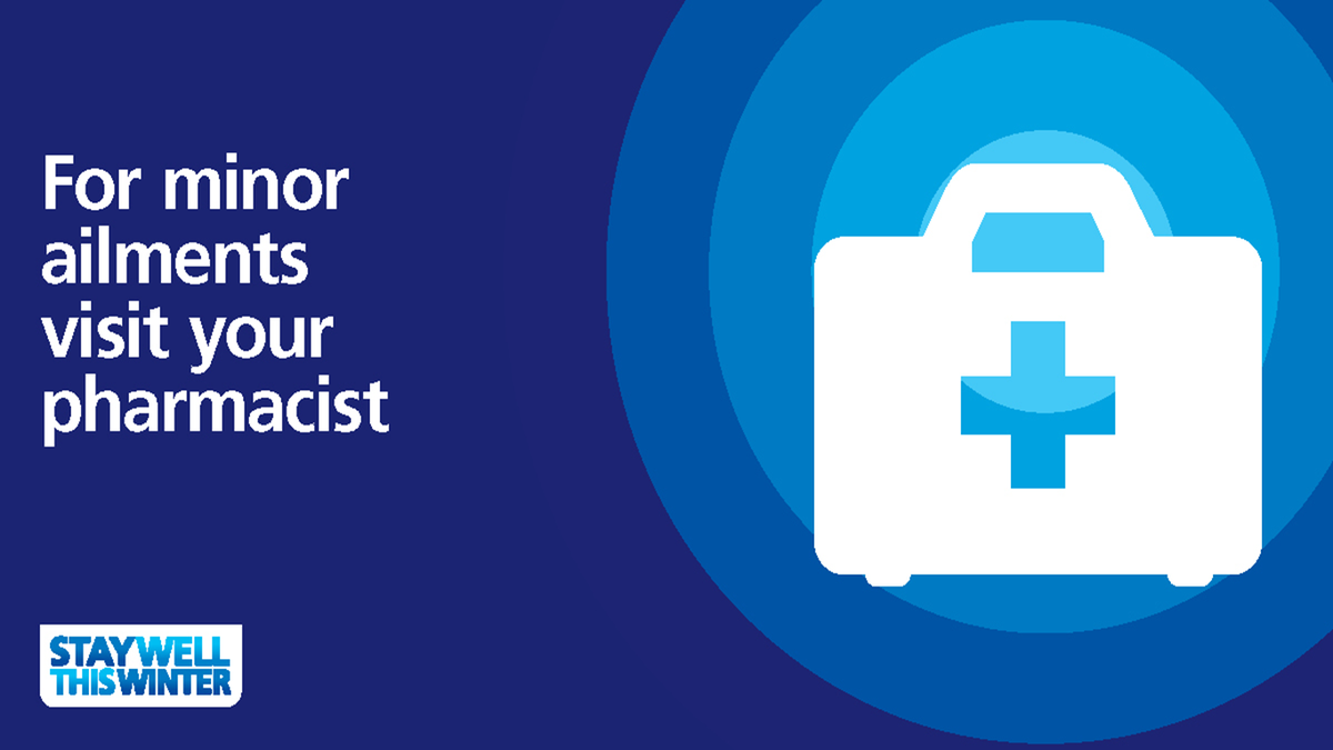 UKHSA's tweet photo. Feeling unwell? Don’t wait for it to get worse- visit your pharmacist #StayWellThisWinter https://t.co/kAovg8EQg0 https://t.co/VsErJcwHnE