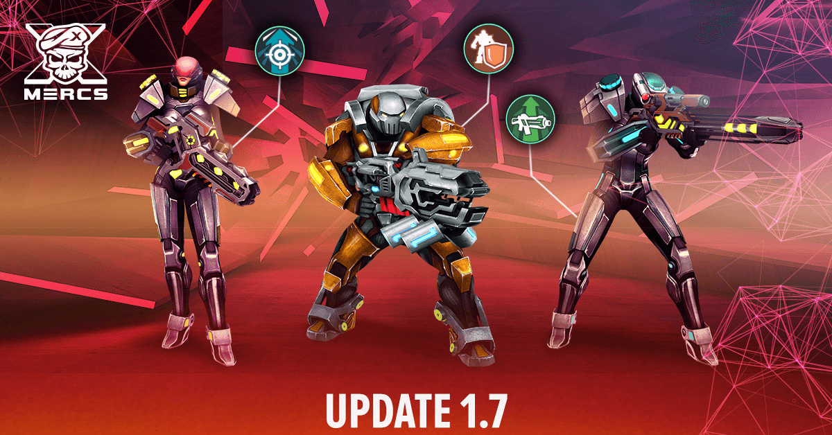 XMercs's tweet photo. #Update 1.7 for #XMercs is here! Get ready for new skills, new PvP-features and much more ➡ https://t.co/jeSql0IP2d https://t.co/4oXGSqQ4Dq