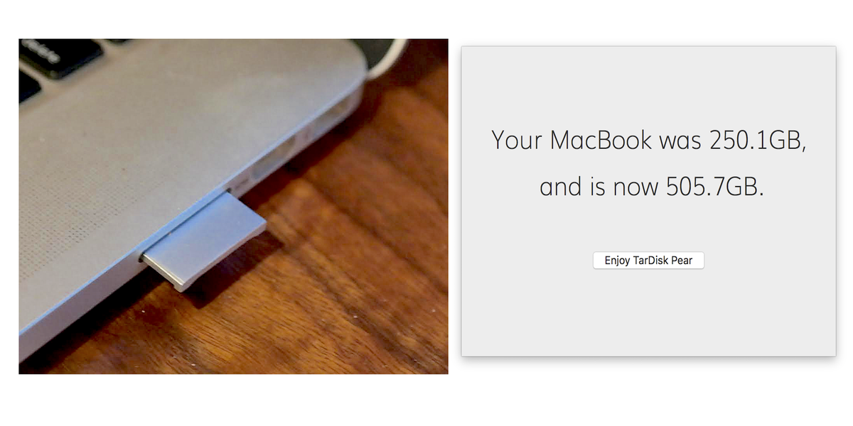 9to5mac's tweet image. Review: TarDisk Pear increases your MacBook’s storage w/ an SD card fusion drive bit.ly/1lSuPpj