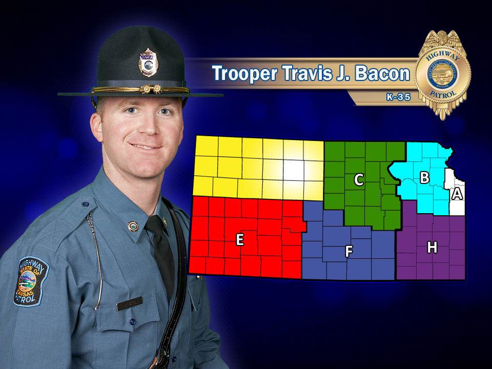 kshighwaypatrol's tweet photo. TROOPER Travis Bacon just received his KHP badge following 23 weeks of training.

Stationed in Rooks Co. https://t.co/9sjZB2XSY9