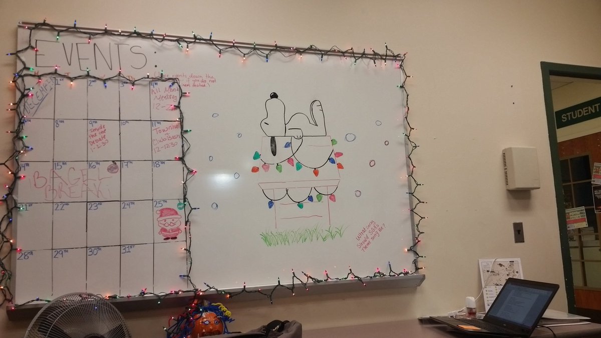 HCCCStudentGov's tweet image. #HCCCSGA Events calendar and #Snoopy drawing. Hard work runs more smoothly when one enjoys their work. 👍😊