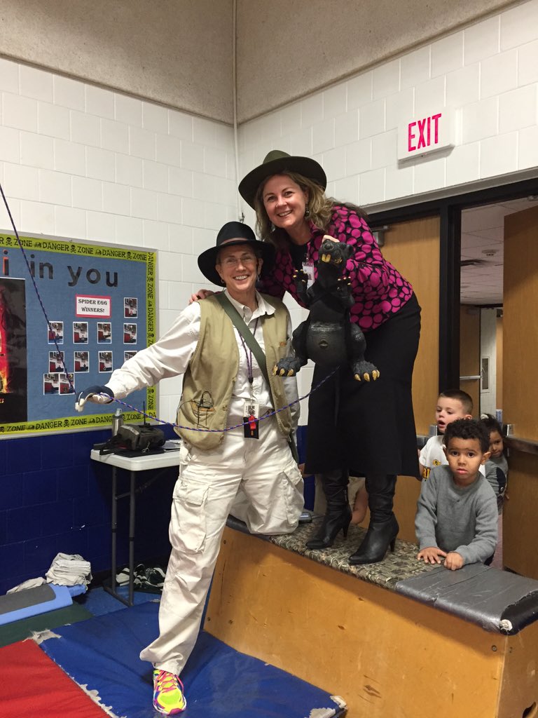 isd719's tweet photo. .@DrTStaloch checks out ms @debsunderman's amazing Indiana Jones Obstacle Course #PLSAS #phyedfun #templeofdoom https://t.co/dprRgj4lwA