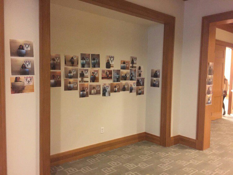 ReclaimHLS's tweet photo. Photos of why we #ReclaimHLS outside the room where a faculty mtg is supposed to be. #HarvardLawProtest https://t.co/NKDS3SsSGV
