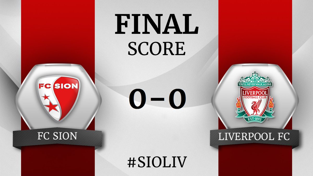 FCSion's tweet photo. Score final entre le @FCSion et @lfc 0-0 | Endresultat zwischen den FC Sion und Liverpool 0-0 #FCSLFC https://t.co/pVPAZFjQhH