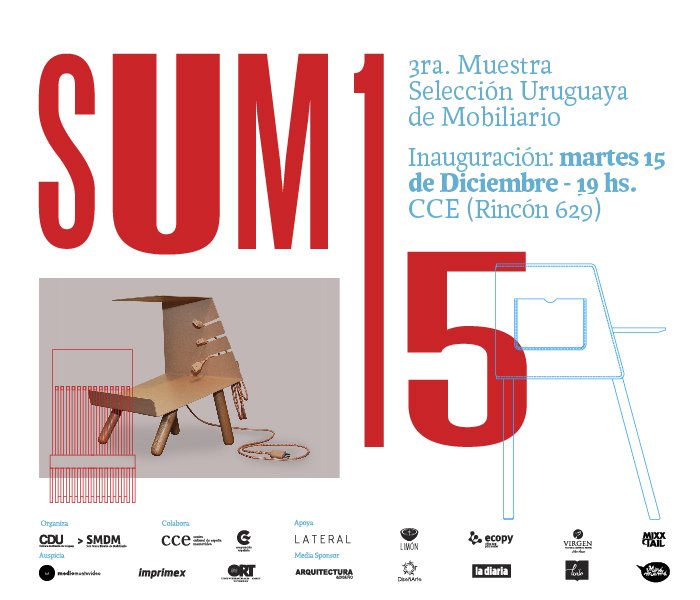 miradacouture's tweet photo. El #SUM15 muestra lo mejor de los muebles y objetos diseñados y producidos en #Uruguay. Inaugura el 15/12 en el CCE https://t.co/kleLN2OM51