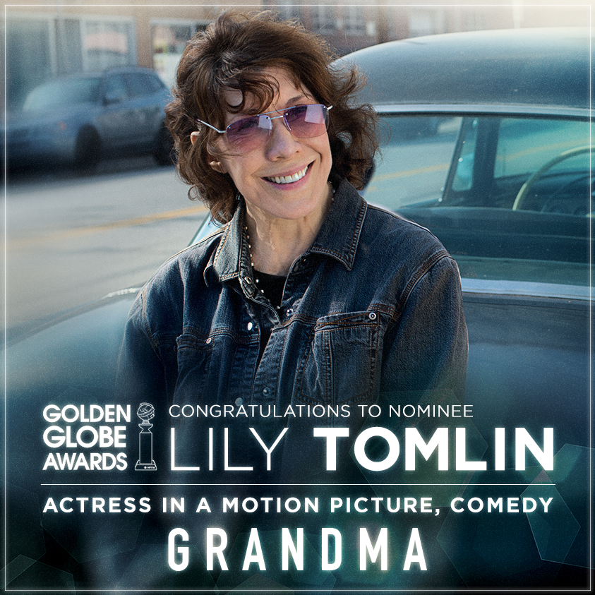 GrandmaFilm's tweet photo. Congratulations @LilyTomlin on your @goldenglobes nomination! https://t.co/CrLuIRePKn