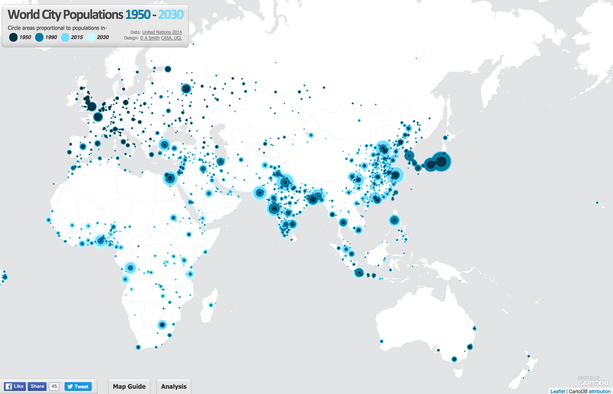 World City Populations Interactive Map 1950 2030 Interactive Map Map Images