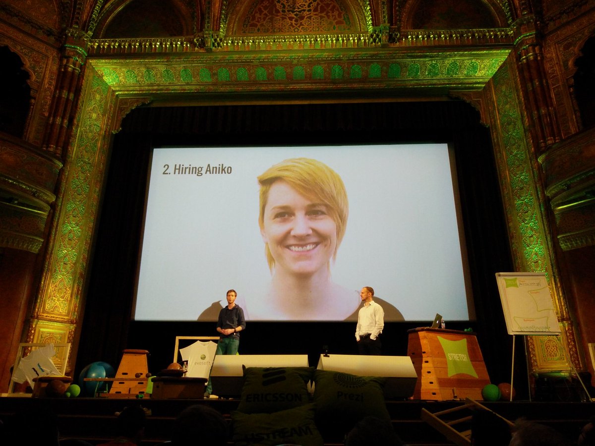 lab_coop's tweet image. &apos;&apos;Noone&apos;s voice get lost.&apos;&apos; Adam and Gergo of @lab_coop and @doctusoft sharing #holacracy lessons at #stretchcon