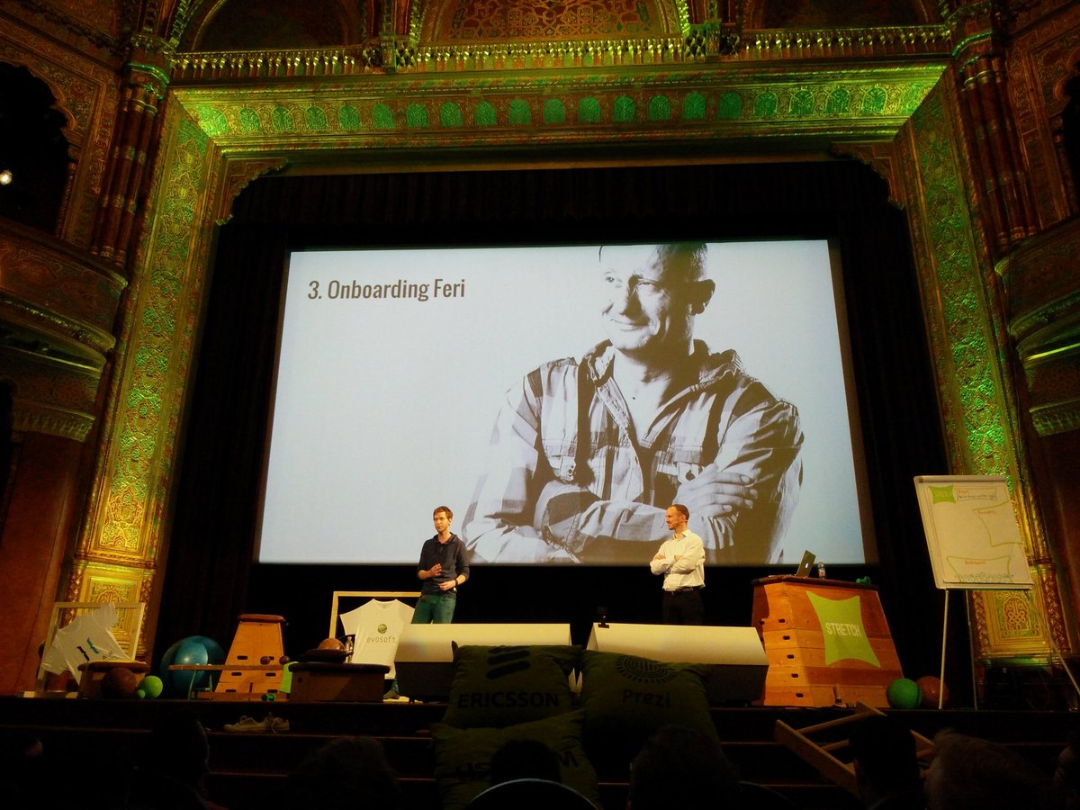 lab_coop's tweet image. &apos;&apos;Noone&apos;s voice get lost.&apos;&apos; Adam and Gergo of @lab_coop and @doctusoft sharing #holacracy lessons at #stretchcon