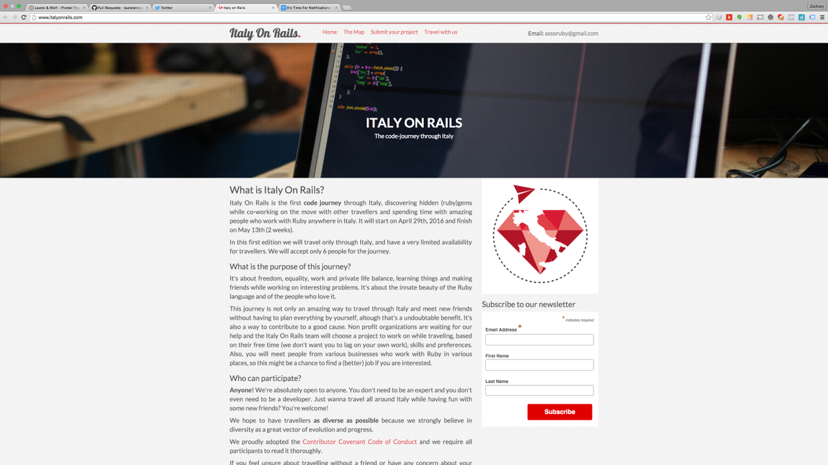 _kulte's tweet photo. Sounds cool @fxn. Although ironically this screenshot on the homepage is not Rails, or Ruby. #notmyrails #notmyruby https://t.co/XXRrgR6nHo